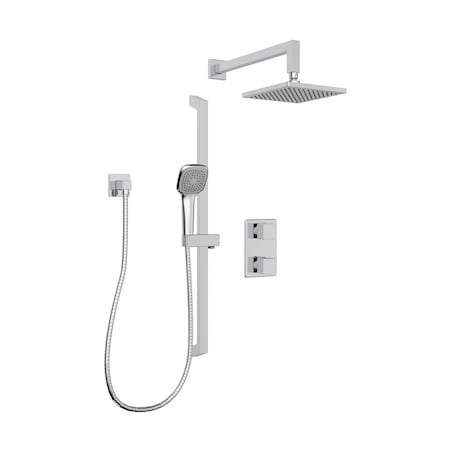 Keeney Mfg Shower Faucet Kit, Polished Chrome, Wall KIT-QUA140TSCP